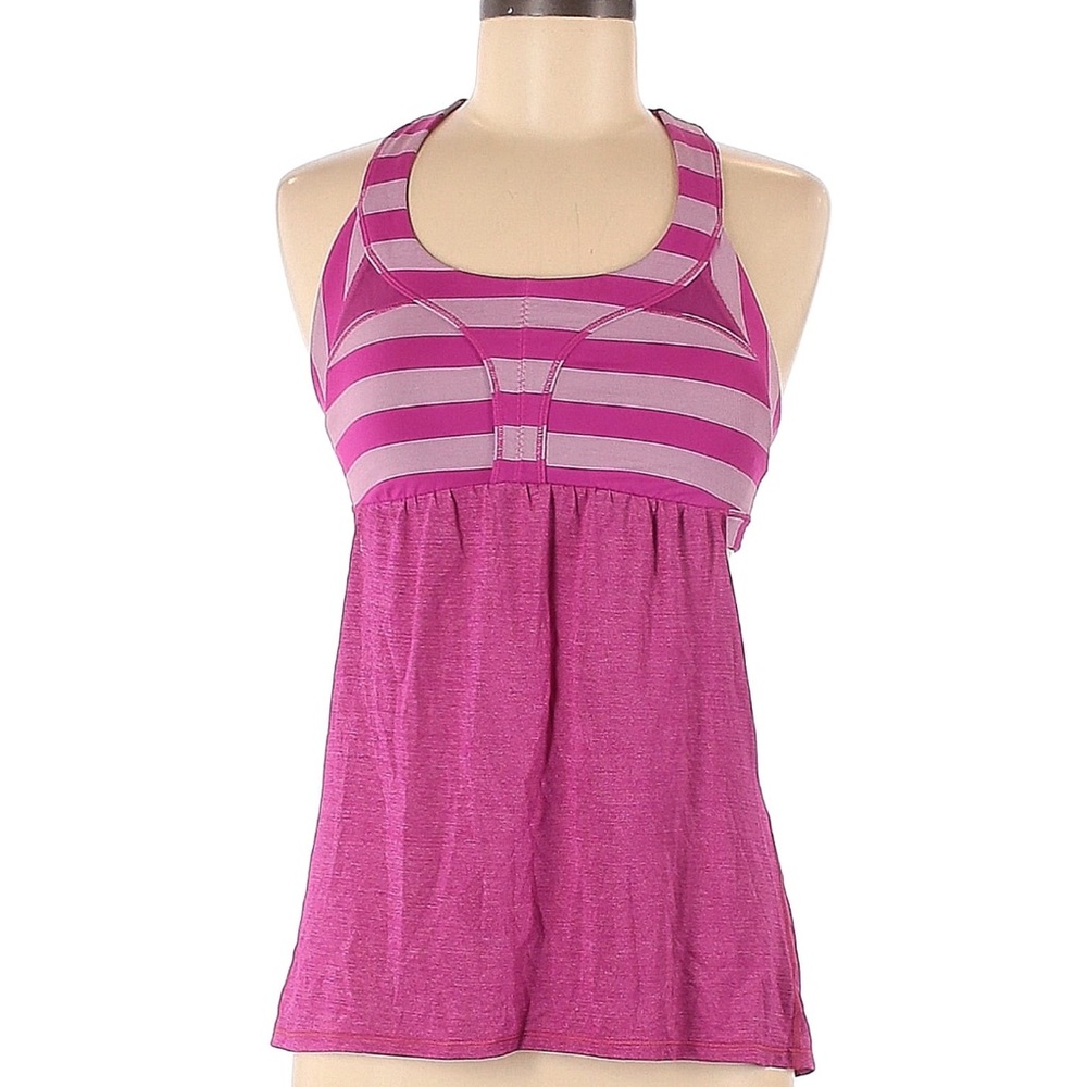 Pink and Purple Tank Top with Racerback Design